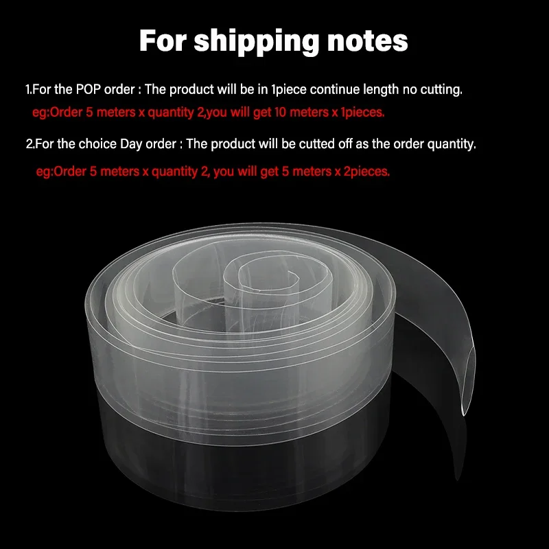 7~ 155mm Transparent PVC Heat  - Shrink Sleeve Pvc recension och pris
