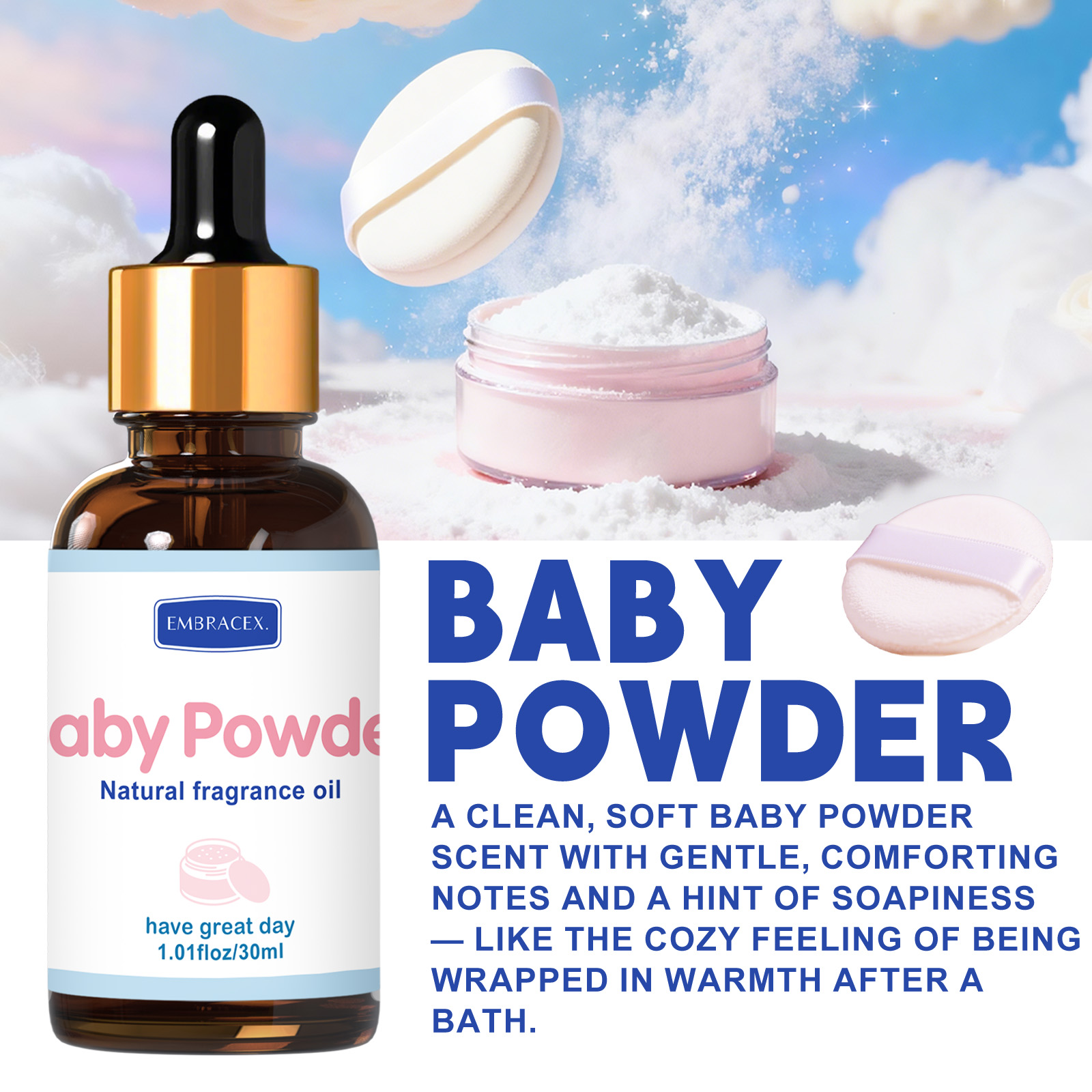 30ml Baby Powder Fragrance Oil - Candle Oil Supplies recension och pris