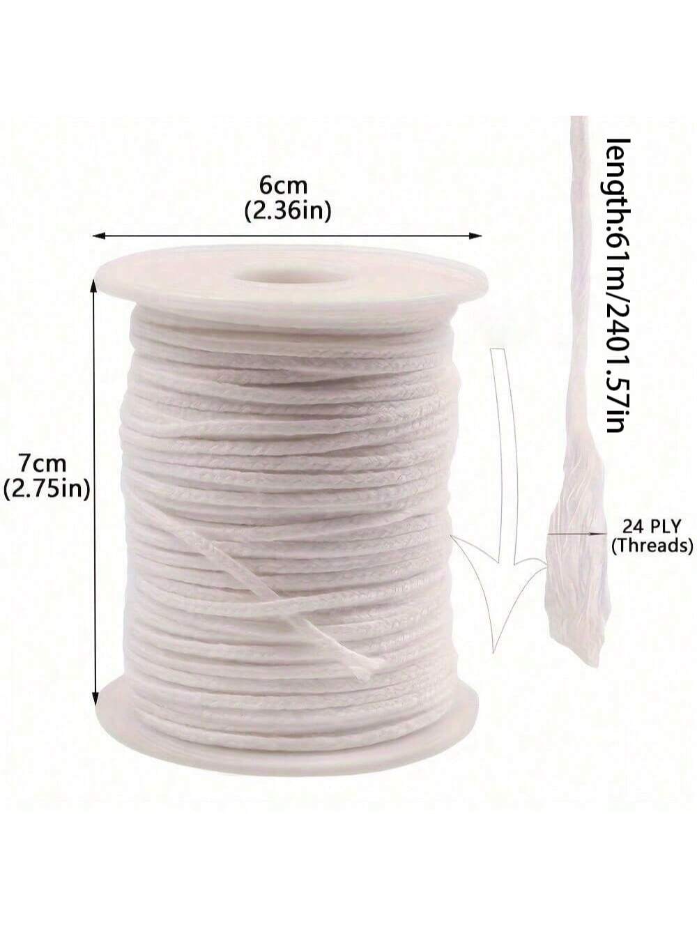A 2401.57-Inch Smokeless Wick, - Candle Oil Supplies recension och pris