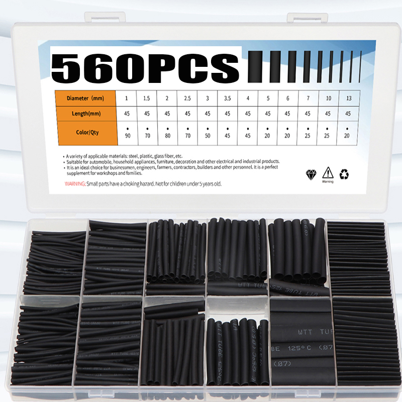560pcs Heat-shrink Tubing Ther - Shrink Sleeve Pvc recension och pris